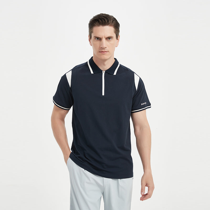 Elevate your everyday look with our Men's Navy Blue Polo Shirt – a timeless classic redesigned for modern performance.