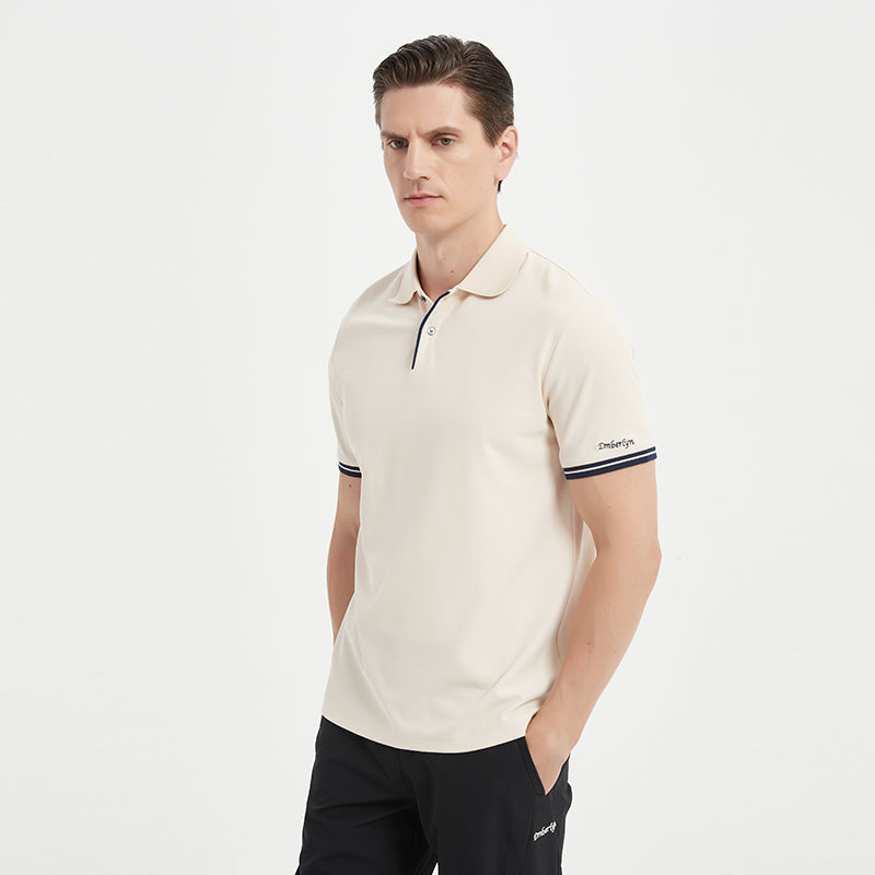 Emberlyn  Premium Men's Golf Polo – Ice Silk Fabric, Tailored Fit, Elegant & Breathable