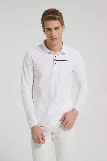 Men’s Long Sleeve 100% Cotton Polo Shirt